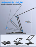 Adjustable Laptop Stand, 360° Rotating Base Ergonomic Computer Stand
