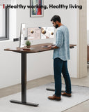 Dual Motor Electric Standing Desk 79 x 32 Inches, Height Adjustable Sit Stand Desk with Large Splice Board for Home Office