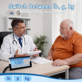 Extra Wide Heavy Duty Scale for Body Weight, 300kg/660 Lb Bariatric Scale w. Wall Mount External Digital Display, for Plus Size Person, Elderly, Doctor Office