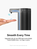 SUNLY Touchless Automatic Soap Dispenser – Clog-Free Pump, 0.2s Fast Sensor, USB-C Rechargeable, Smudge-Resistant Stainless Steel, Black