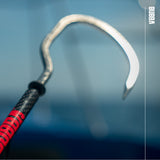 BUBBA 7 Foot Gaff with 3 Inch Stainless Steel Offset Hook, Non-Slip Grip Handles and Carbon Fiber Shaft for Fishing, Boating and Outdoors