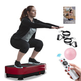 Natini Vibration Plate Exercise Machine, Vibration Plate for Lymphatic Drainage, Whole Body Workout Vibration Fitness Platform (Red)