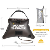 suvast Solar Showers,3rd Generation Outdoor Shower Bag,A Model of Durability,4 Gallon/15L- Portable Shower for Camping,Camp Shower kit with hot Water.