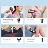 TECJHJZ Massage Gun, Portable Electric Massage Gun/Fascia Gun Suitable for Deep Tissue Muscle Relaxation of The Whole Body, Neck, Back and Legs(Gray)