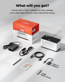 MUNBYN Bluetooth Thermal Label Printer 941BP, 300DPI Wireless 4x6 Shipping