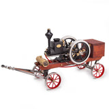 MechPuConToy Hit and Miss Engine Kit That Runs, HM-01 KIT Engine Model + Metal 4-SWheel Steering Flatbed Transport Cart + Accessory Triad + (CDI Igniter + Spark Plug) Kit