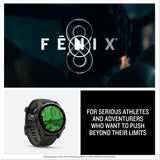 Garmin fēnix® 8, Sapphire, 43mm, DLC Titanium, Black/Pebble Gray