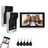 Video Door intercom Wired Video Doorbell Intercom System 1080P Doorbell Camera Night Vision, Human Detection,Remote Unlock(2 Doorbell+1 Monitor)