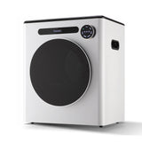 Dessiz 110V 11LBS Portable Clothes Dryer 950W Compact Laundry Dryers 1.6 cu.ft Front Load Stainless Steel Electric Dryers Machine for Apartment,RVs,Dorms,White Auto Stop