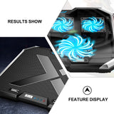 Laptop Cooling Pad Six Fans, Adjustable Stand RGB with LCD Touch Control