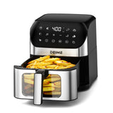 DEIME Air Fryer 6.2 QT Oilless 1500W Large Capacity Oven Air Fryers Healthy Cooker with 10 Preset deime