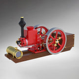 MechPuConToy Hit and Miss Engine Kit That Runs, HM-01 KIT Engine Model + Metal 4-SWheel Steering Flatbed Transport Cart + Accessory Triad + (CDI Igniter + Spark Plug) Kit
