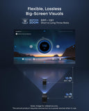 NEBULA X1 Triple Laser 4K Projector, Nebulamaster, 3500 ANSI Lumens, 56000:1 Contrast, 40W Stereo Sound, 0.9-1.5 Optical Zoom, Smart AI, Dolby Vision, 300" Screen, Built-In Micro Gimbal, GTV, Portable