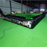 Giant Inflatable Snooker Football,Full Set Human Football Pool Table with 16 Balls,Black Inflatable Billard for Soccer Event Interactive Game (Table+16pcs Balls, 4.8x3.9m 16x13ft)
