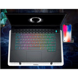 Steel Mesh Panel LED Fan Adjustable Speed Control 10 "-17" Laptop Cooling Pad, Bracket
