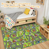 Upgrade Ultra Non Slip Kids Car Rug, Kids Road Playmat Rug for Toy Cars, Educational Town City Map Washable Carpet for Boys Playroom Bedroom, Safer Car Track Play Mat for Children Toddler, 100"x60"