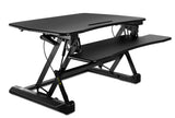 Mount-It! 35.5" Standing Desk Converter with Keyboard Tray – Adjustable Sit Stand Desk Riser for Dual Monitors