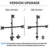 MOUNTUP Triple Monitor Stand, Height Adjustable Monitor Desk Mount Fit for 17 to 32 Inch Computer Screens, Stacked Monitors Arm for 3 Monitors, with C-Clamp and Grommet Base, up to 17.6lbs per Arm