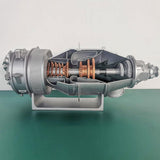 MechPuConToy Turbofan Engine Model That Runs, PT6A 100+PCS DIY Assembly Simulation Aircraft Turboprop 3D Printing Engine Model Kit, Physics Experiment Set for Adults
