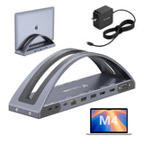 13-in-2 USB C Docking Station with 100W Power Adapter, Laptop Dock Stand with 2 HDMI, VGA, 5 USB, PD 3.0, RJ45, SD/Micro SD, Audio