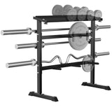 UBOWAY Compact Dumbbell Rack Stand Barbell Rack: Weight rack for Dumbbells, Olympic Barbell Bar, Olympic Weight Plates - Weight Storage Rack for Strength Training Home Gym Fitness Exercise Equipment Uboway