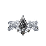 Oseew Engagement ring set Rutilated quartz rings for women(Rutilated quartz) Kite