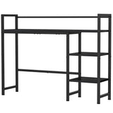 Snughome Desk Shelf, 38.6" Desk Hutch for Computer Monitor, Desktop Organizer Shelf, 4 Tier Desk Display Rack, Wood Desktop Bookshelf Storage Rack for Home Office Dorm, Black