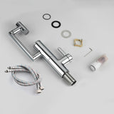 Lefton Rotatable Bathroom Faucet with Built-in Filter, Single Hole Sink Faucet with Temperature Display in Fahrenheit, 2 Water Modes