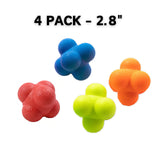 ROLUXENTIA Reaction Balls 4 Pack, 2.8 Inch - Baseball Handball Reflex Training Equipment, Hand-Eye Coordination, Speed Reflex Trainer for Agility Games and Garden Family Gatherings ROLUXENTIA