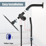 Aolemi Shower Tub Faucet Set with Handheld Spray Shower System Single Shower Rainfall Head and Handle with Tub Spout Combo Rough-in Valve Included Shower Trim Kit 6 Inch Shower Head, Matte Black