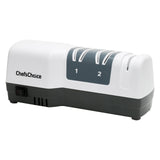 Chef'sChoice Hybrid Knife Sharpeners for 20-Degree Straight and Serrated Knives Combines Electric and Manual Sharpening With 100-Percent Diamond Abrasives And Precision Angle Guides, 3-Stage, White