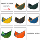 3UOOWWFA Single Double Outdoor Hammock Swing 125.9x78.7 Inch Nylon Parachute Cloth Portable Hammock Leisure Travel Camping Hammock Swing Swing Seat (Color : D) (D)