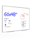 60"X 48" Large Magnetic Dry Erase Whiteboard, Wall Hanging Board with 4 Pens & 1 Dry Erasers & 6 Magnets, Sliver Aluminum Frame White Mifuro