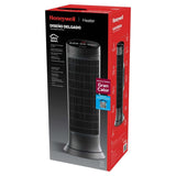 Honeywell Digital Ceramic Tower Heater, 1500 Watt, Oscillating Ceramic Space Heater with Thermostat, Two Heat Settings, Medium Room, Black