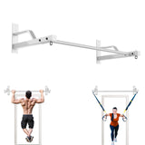 2026 Upgrade Pull Up Bar Wall Mounted - 600 lbs Heavy Duty Strength Training Pull-Up Bars, Ideal Rogue Pull Up Bar for Home and Commercial Gym, Easy Installation Chin Up Bar, Versatile Garage Pullup Bar (White)