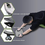 MKSY Core Coaster Abdominal Abs Training Machine Equipment, Ab Wheel Roller Exercise for Home Gym, Waist Strength Trainer with a Kneel Mat (Grey)