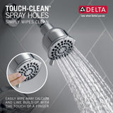 Delta Faucet Foundations Chrome Shower Faucet Set with 2-Spray Chrome Shower Head, Tub and Shower Trim Kit, Shower Faucet Sets Complete, Chrome BT1341 (Valve Not Included)