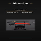 Red Dragon Katana, 1045 Carbon Steel Hand Forged Full Tang Japanese Sword