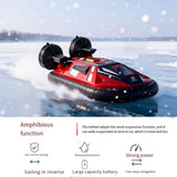Ssccgym Remote Control Boat Hovercraft for 14Y+ Beginners RC Amphibious Watercraft 15km/h Dual Motors Walking on Ice-Land Pools Lakes 4WD Full Functions RC Sail 34CM