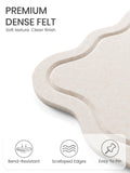 Fluxynara Scalloped Felt Bulletin Board, 35.4"x23.6", Oatmeal