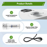 Ultrasonic Industrial Agricultural Humidifier 3kg/h, Commercial Air Humidifier Sprayer with 10L/2.64gal Tank, 160m³/h Air Flow, Mist Cooling Sprayer for Warehouse Greenhouse Garden, Time Control