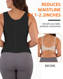 MAGICFAJAOS Waist Trainer Corset for Women Belly Fat Tummy Control Sport Workout Body Shaper Vest for Women Postpartum, M Black