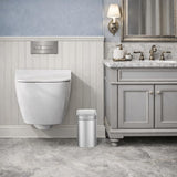 Trash Can, 1.8 Gallon Smart Opening Garbage Bin for Bathroom, Bedroom, Kitchen, Office 7 Liter Compact Stainless Steel