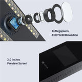 Aura Pro Portable Book Scanner Document Max A3 Size with Smart OCR Led Table Desk Lamp for Family Home Office