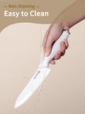 Pure Strengthening Ceramic Knife Set for Kitchen with Sheath 9Pcs: 100% Zirconia Ceramic Sharp Blade Fruit Cutting Knives