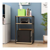 PXIWDAN Printer Stand Removable Printer Stand Office 3-Layer Fax Machine Scanner Shelf Living Room with Non-Slip Feet for Office(C)