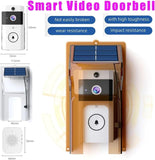 Solar-Powered Wireless Doorbell with Hd Peephole Camera