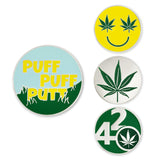 PinMart's Marijuana Golf Gift Set, Golf Divot Tool, Hat Clip, Ball Markers, Large Ball Marker
