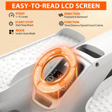 Under Desk Elliptical Machine, Electric Ellipse Leg Exerciser While Sitting for Seniors Adults, Quiet & Portable Electric Seated Pedal Exerciser with Remote Control, 15 Adjustable Speeds, Manual &Auto DOMNIU