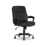 Amazon Basics Classic Puresoft PU Padded Mid-Back Office Desk Chair with Armrest